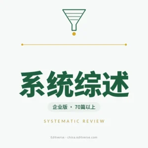 系统综述全程服务企业版产品图 — PRISMA 2020流程、双人独立筛选与证据整合，70篇以上文献规模
